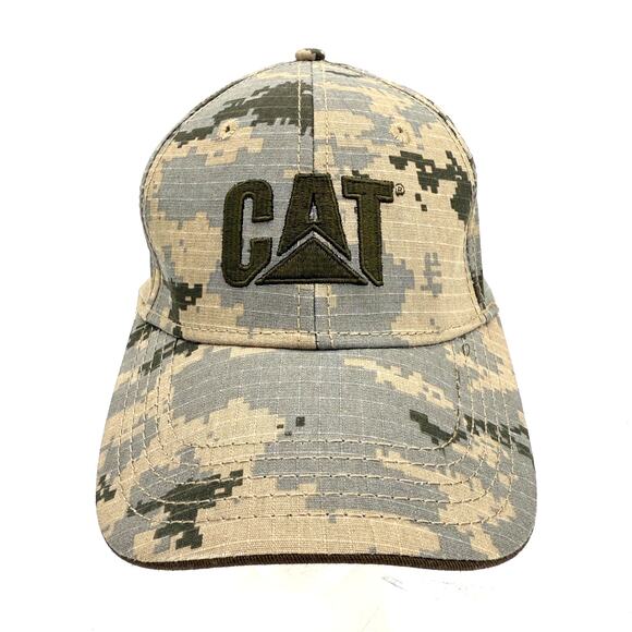 CAT Caterpillar  Digital Camouflage Camo Baseball Hat - Picture 1 of 7